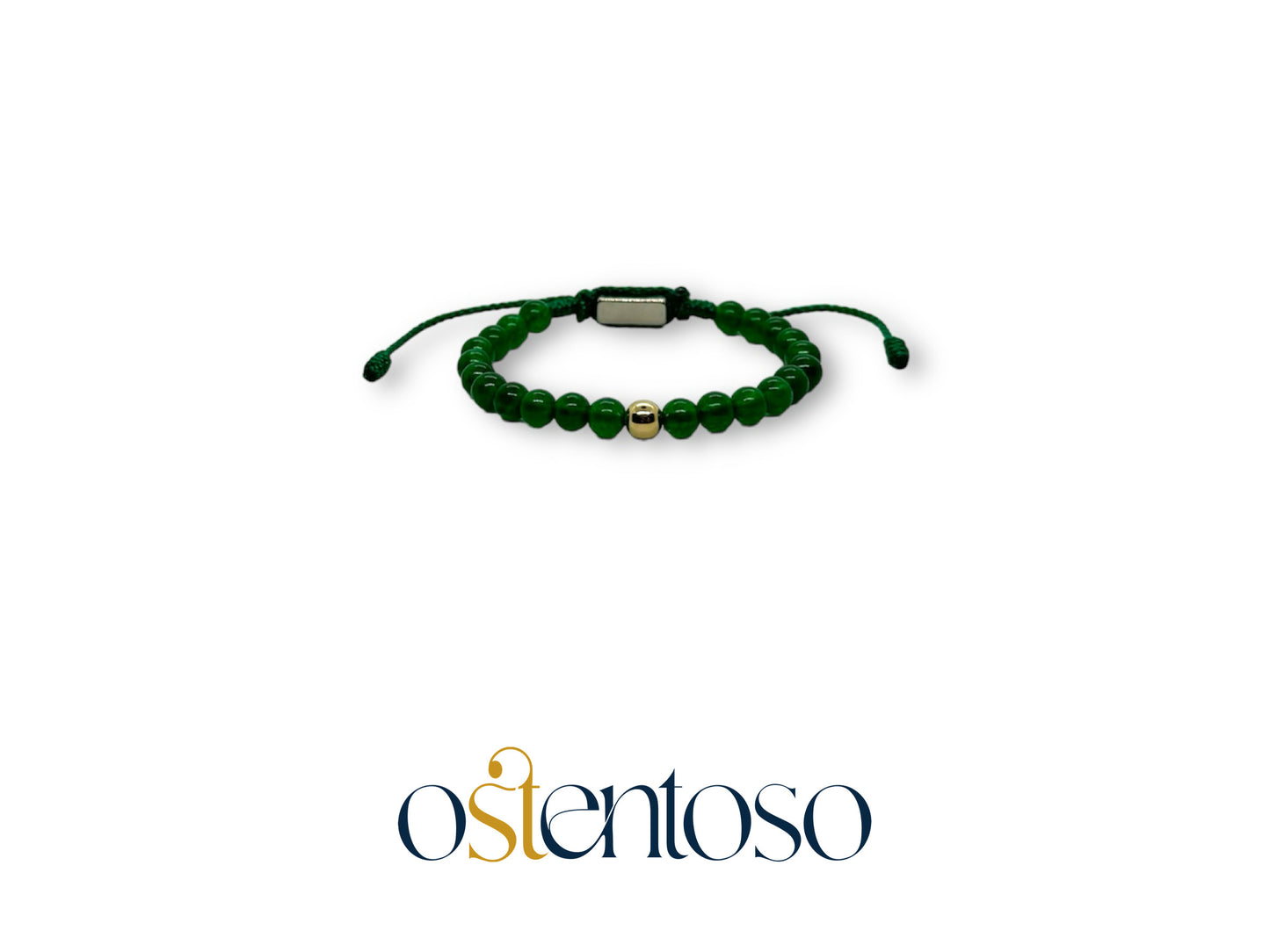 Pulsera Jade verde esferica tamaño No. 6 mm.