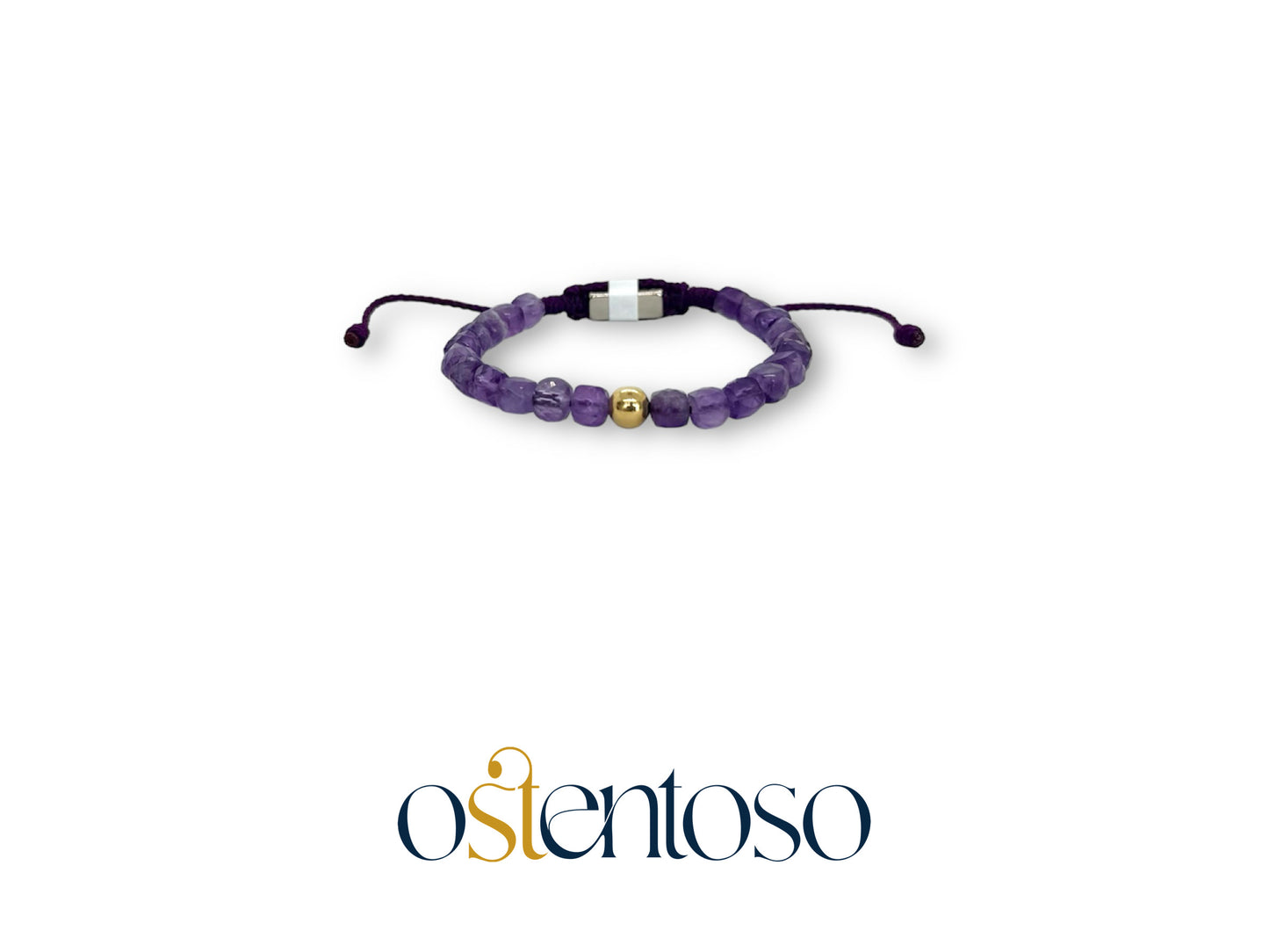 Pulsera Amatista Cúbica