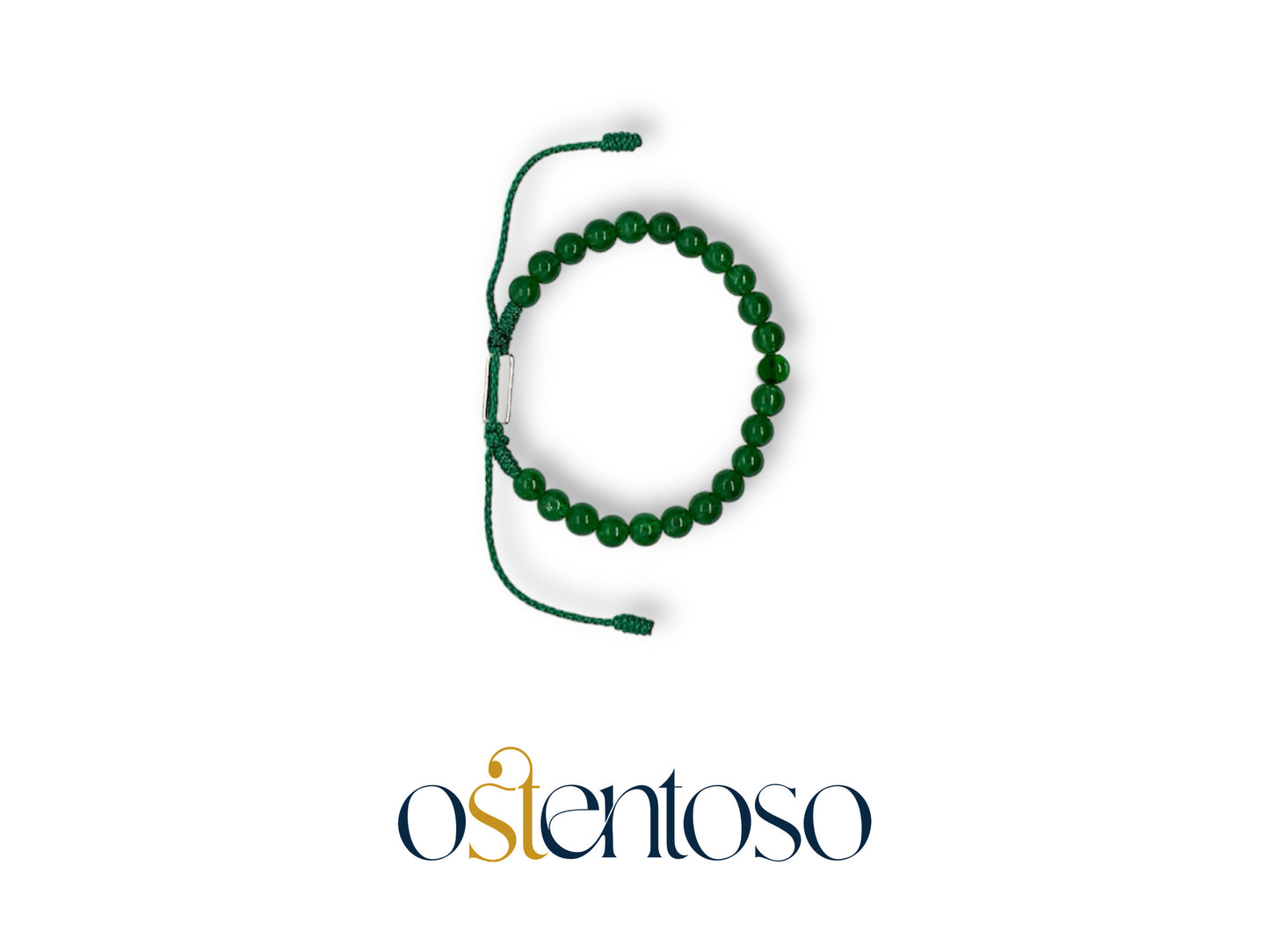 Pulsera Jade verde esferica tamaño No. 6 mm.