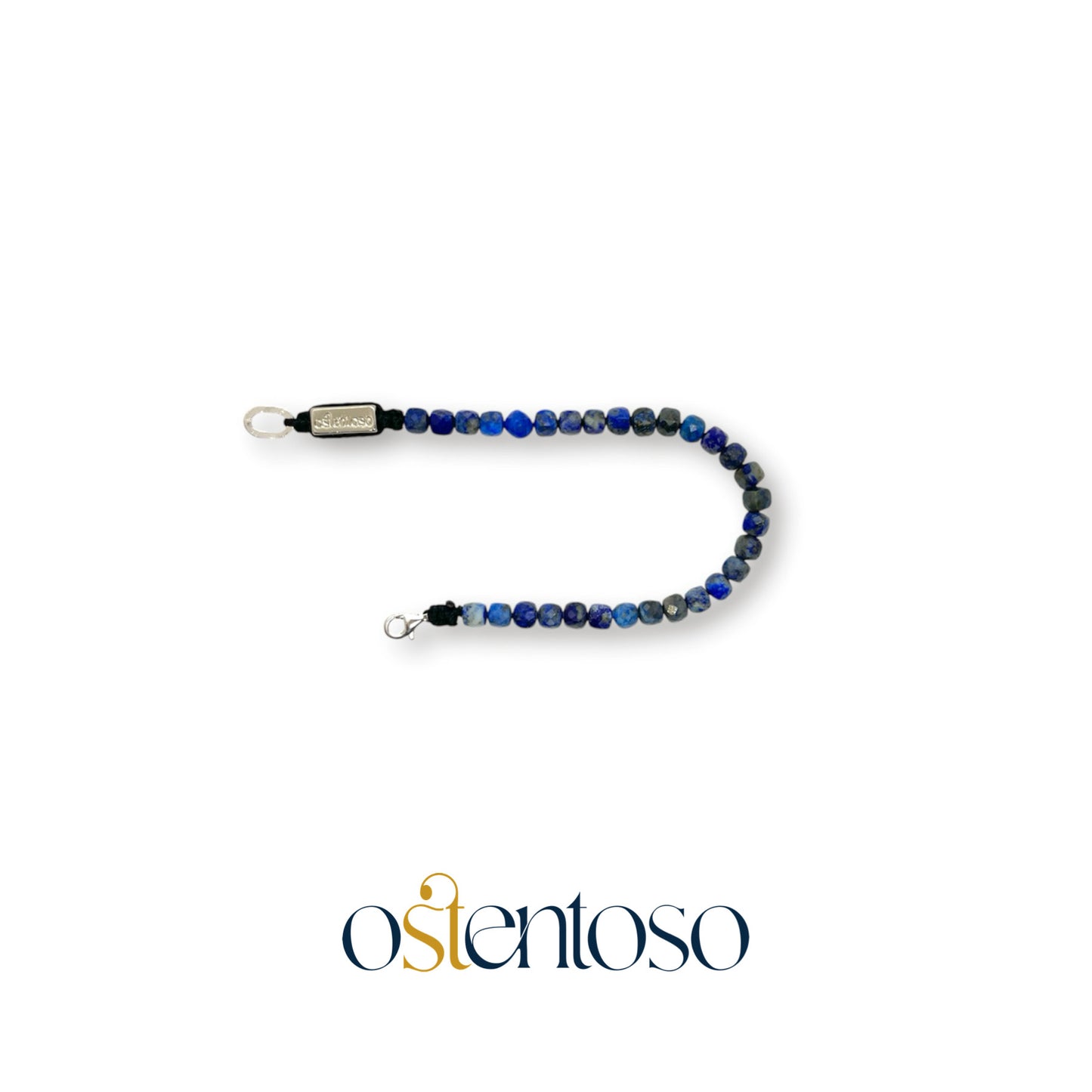 Brazalete Lapislazuli cubico facetado tamaño No. 5 mm.