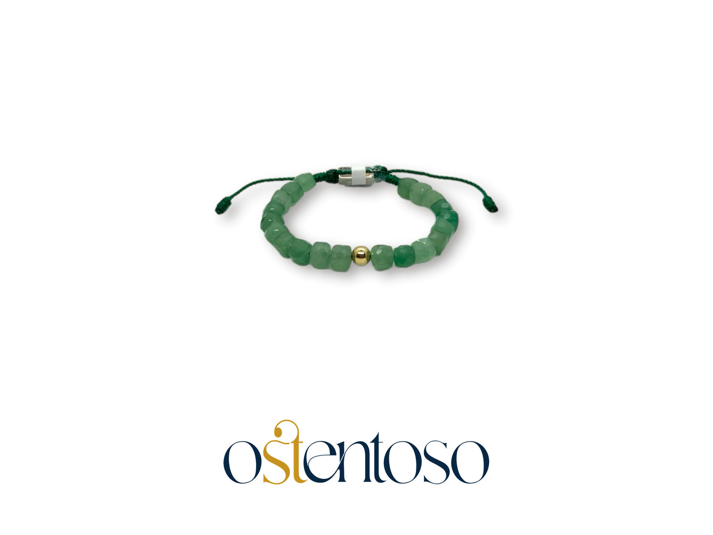 Pulsera Jade verde cubico facetado tamaño No. 6 mm.