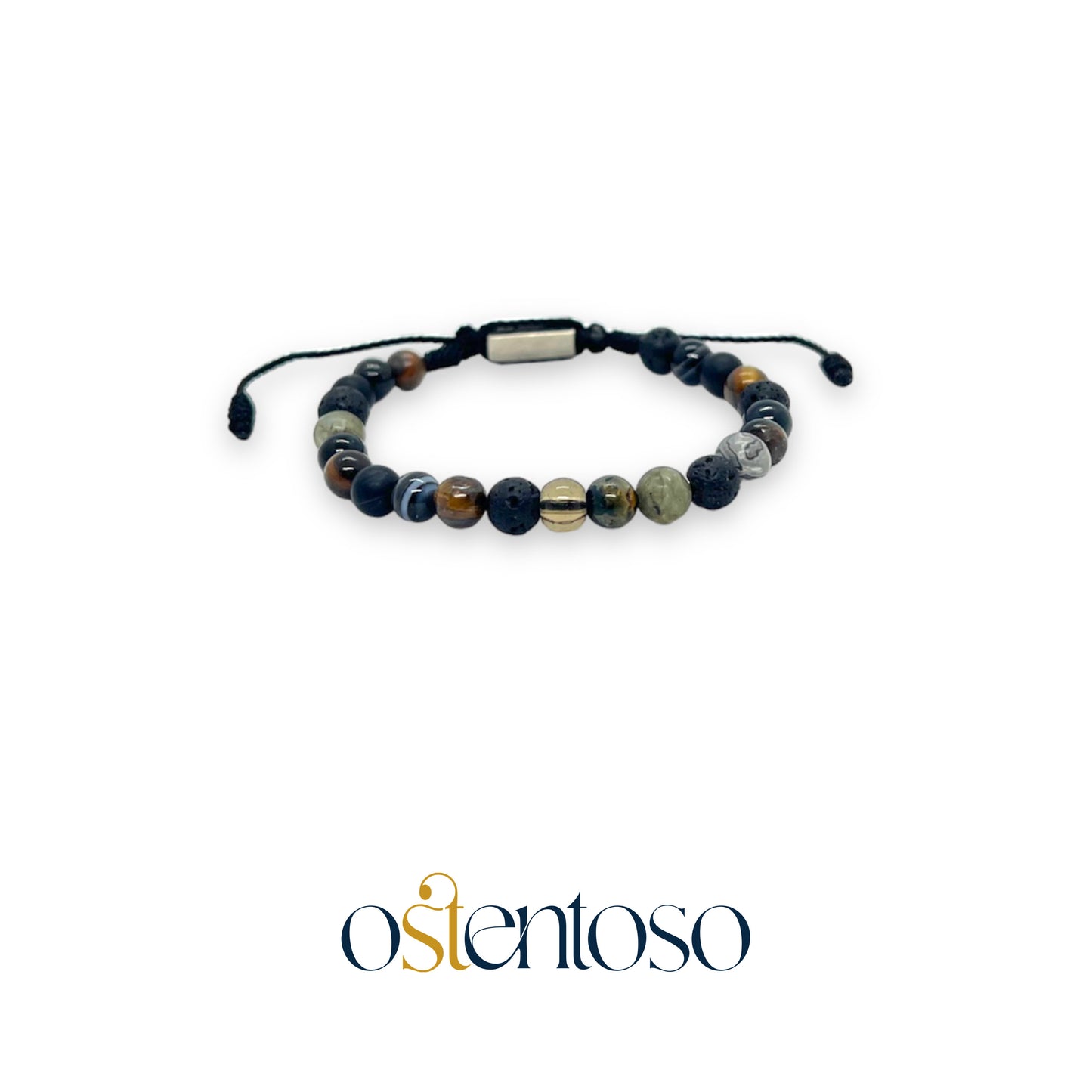 Pulsera Mix colores oscuros esférica